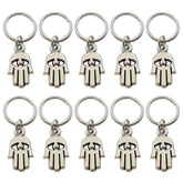 Silver Hamsa Hand Hair Rings